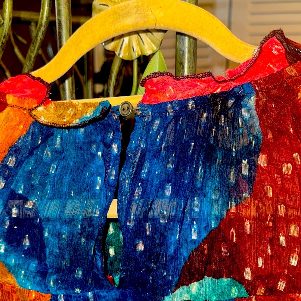 Colorful Patchwork Blouse - Picture 7 of 8